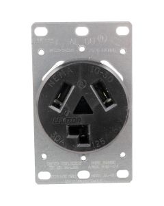 No Logo 5207 Single-Flush Dryer Receptacle (3 wire)